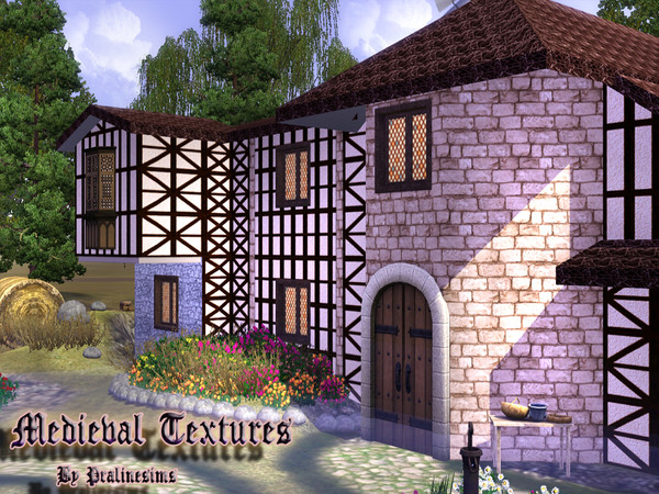 Sims 3 — Medieval Textures by TSR Archive — This set contains seven medieval textures! (2 Stone textures and 5 wooden