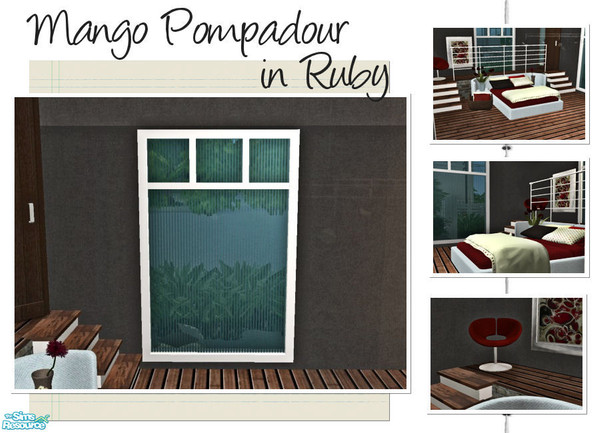 Sims 2 — Mango Pompadour in Ruby - Window by ~Monica~ — Enjoy ;)
