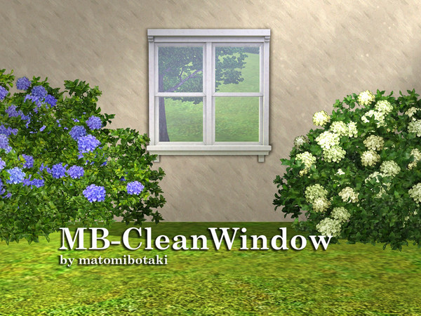 Sims 3 — MB-CleanWindow by matomibotaki — MB-CleanWindow by matomibotaki, 2x1 , new mesh, recolorable.