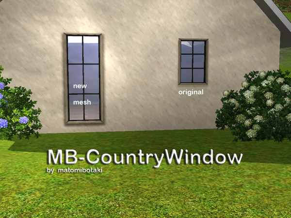 Sims 3 — MB-CountryWindow by matomibotaki — MB-CountryWindow by matomibotaki, 1x1 taller and bigger, new mesh,