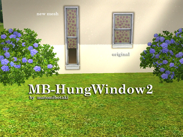 Sims 3 — MB-HungWindow2 by matomibotaki — MB-HungWindow2 by matomibotaki, larger and very small 1x1, new mesh,