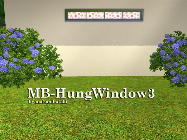 Sims 3 — MB-HungWindow3 by matomibotaki — MB-HungWindow3 by matomibotaki, smaller version 3x1, new mesh, recolorable.