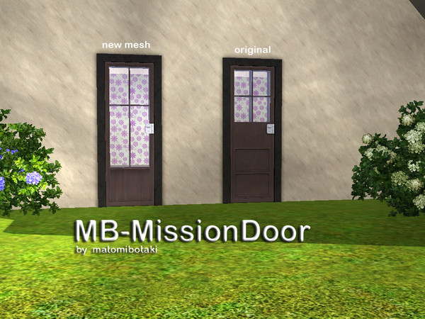 Sims 3 — MB-MissionDoor,single by matomibotaki — MB-MissionlDoor by matomibotaki, single 1x1, new mwsh, recolorable. 