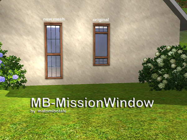 Sims 3 — MB-MissionWindow by matomibotaki — MB-MissionWindow, 1x1 longer and bigger, new mesh, recolorable.
