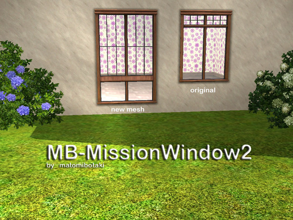 Sims 3 — MB-MissionWindow2 by matomibotaki — MB-MissionWindow, 2 x1 longer and bigger, new nesh, recolorable.