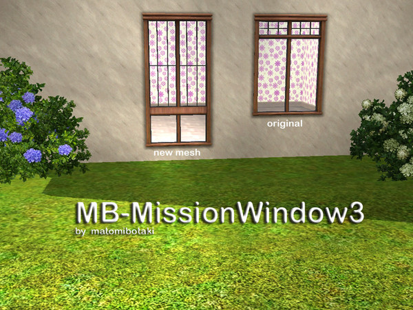 Sims 3 — MB-MissionWindow3 by matomibotaki — MB-MissionWindow3, 2x1 longer and smaller, new mesh, recolorable. 