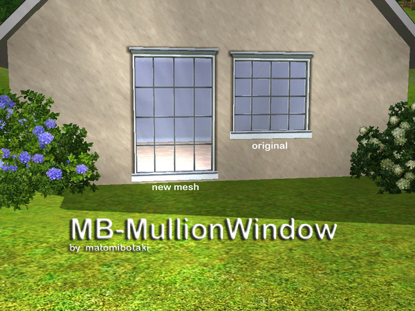 Sims 3 — MB-MullionWindow by matomibotaki — MB-MullionWindow by matomibotaki, 2x1 longer, new mesh, recolorable.