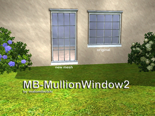 Sims 3 — MB-MullionWindow2 by matomibotaki — MB-MullionWindow2 by matomibotaki, 2x1 longer and smaller, new mesh,