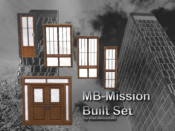 Sims 3 — MB-Mission-Built-Set. by matomibotaki — MB-Mission-Built-Set by matomibotaki 5 new meshes, one single door, one