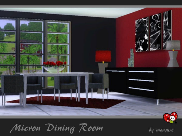 Sims 3 — Micron Dining Room by mensure — Micron Dining Room by mensure. This set is part of the simple and comfortable