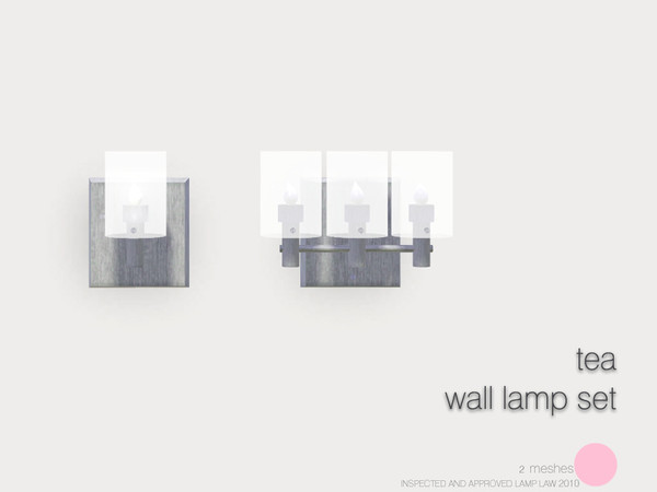 Sims 3 — Tea Wall Lamp Set by DOT — Tea Wall Lamp Set 2 Meshes Sims 3 Lamps by DOT of The Sims Resource