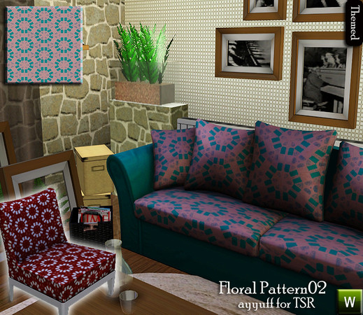 Sims 3 — Floral Pattern02 by ayyuff — Floral Pattern02