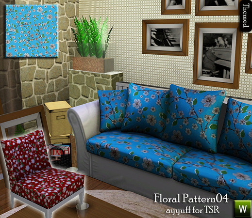Sims 3 — Floral Pattern04 by ayyuff — Floral Pattern04
