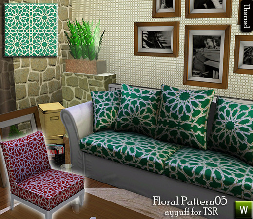 Sims 3 — Floral Pattern05 by ayyuff — Floral Pattern05