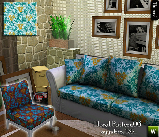 Sims 3 — Floral Pattern06 by ayyuff — Floral Pattern06