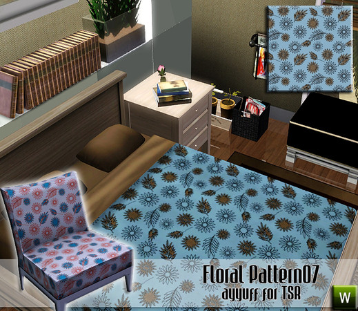Sims 3 — Floral Pattern07 by ayyuff — Floral Pattern07