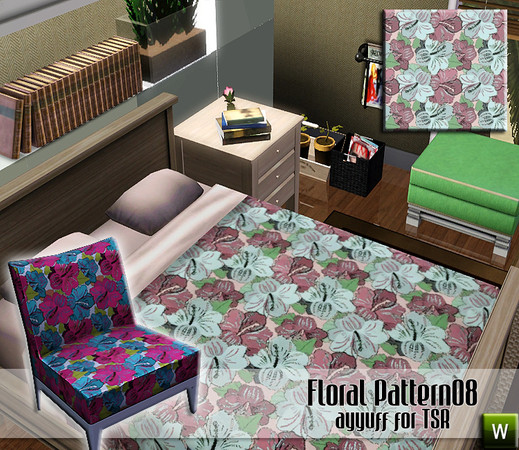 Sims 3 — Floral Pattern08 by ayyuff — Floral Pattern08