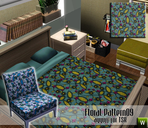 Sims 3 — Floral Pattern09 by ayyuff — Floral Pattern09