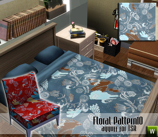 Sims 3 — Floral Pattern10 by ayyuff — Floral Pattern10