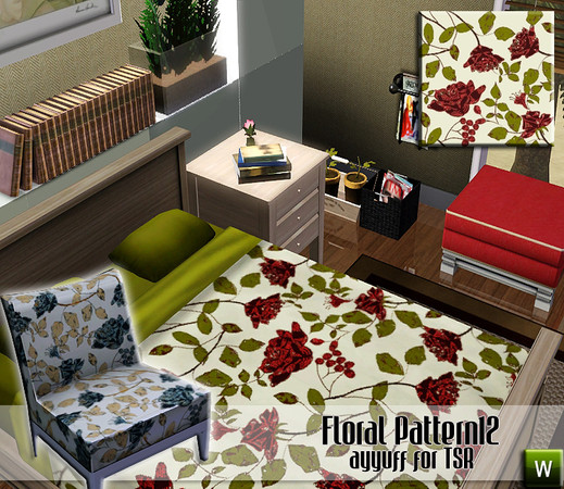 Sims 3 — Floral Pattern12 by ayyuff — Floral Pattern12