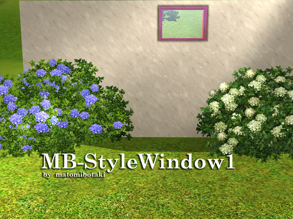 Sims 3 — MB-StyleWindow by matomibotaki — MB-StyleWindow by matomibotki, shorter window, new mesh, recolorable.