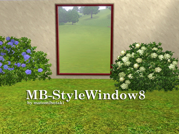 Sims 3 — MB-StyleWindow8 by matomibotaki — MB-StyleWindow8 by matomibotaki, 2x1 tall version, new mesh, recolorable.