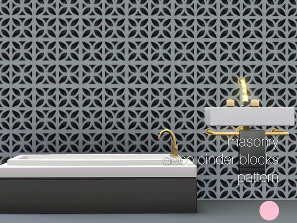 Sims 3 — Grey Deco Cinder Blocks Pattern by DOT — Grey Deco Cinder Blocks by DOT of The Sims Resource
