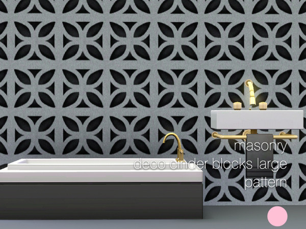 Sims 3 — Deco Cinder Blocks Large Pattern by DOT — Grey Deco Cinder Blocks Large by DOT of The Sims Resource
