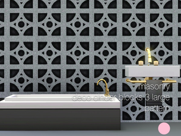 Sims 3 — Deco Cinder Blocks 3 Large Pattern by DOT — Deco Cinder Blocks 3 Large by DOT of The Sims Resource