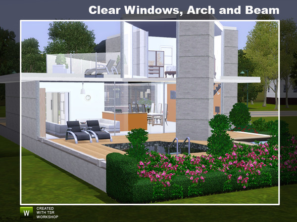 Sims 3 — Clear Window  by Angela — Ok, here it is, a 1 tile full height and width window with also a correct full window