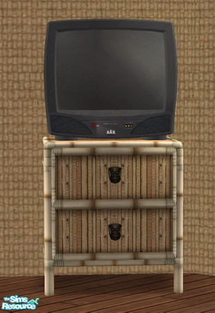 Sims 2 — Tiki Match  TV by Simaddict99 — made to match Maxis Tiki objects, uses Maxis textures.