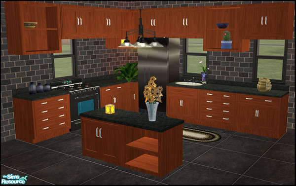 Sims 2 — Larado Kitchen by sim_man123 — New kitchen set. Contains counter with doors and drawer, and counter with only