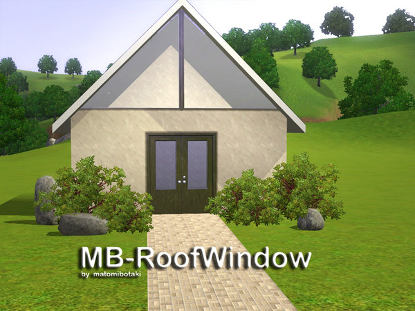 Sims 3 — MB-RoofWindow by matomibotaki — MB-RoofWindow 3x1 by matomibotaki, new mesh to fit a nice root- area with