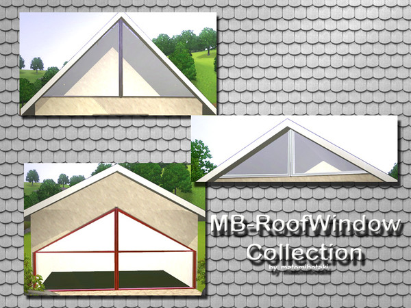 Sims 3 — MB-RoofWindow Collection by matomibotaki — 3 new window meshes to creat a roof with a great look. Decorate like