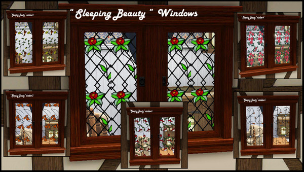 Sims 3 — SLEEPING BEAUTY WINDOW by abuk0 — with these windows maybe snow white or sleeping beauty will visit you;-))