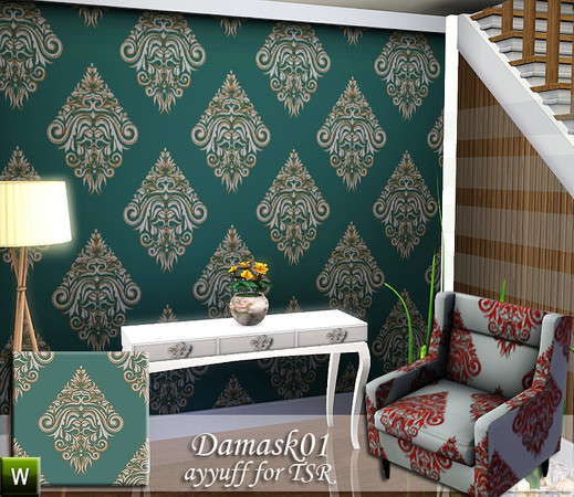 Sims 3 — Damask Pattern01 by ayyuff — Damask Pattern01 by ayyuff
