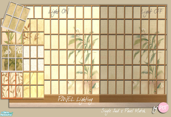 Sims 2 — Wall Panel Lighting by DOT — 
