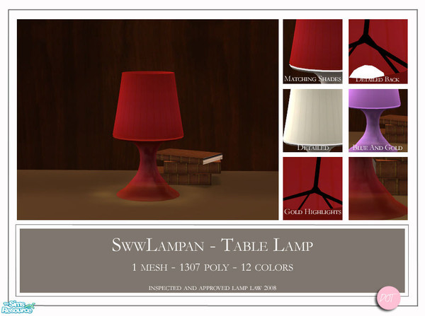 Sims 2 — SwwLampan Lighting by DOT — SwwLampan Lighting. Dedicated to TSR Mod Sww. Brilliant TSR Artist. Fabu TSR Mod.