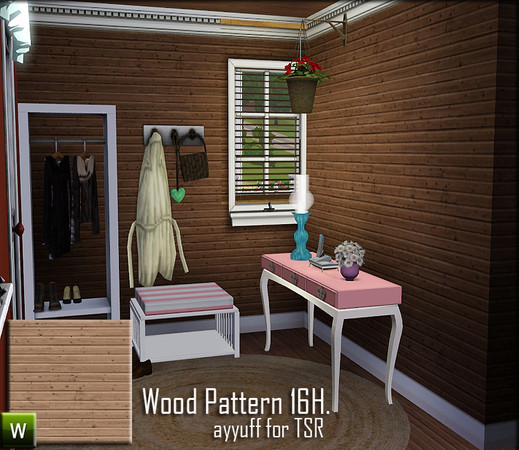 Sims 3 — Wood Pattern16H. by ayyuff — re-colorable wood pattern