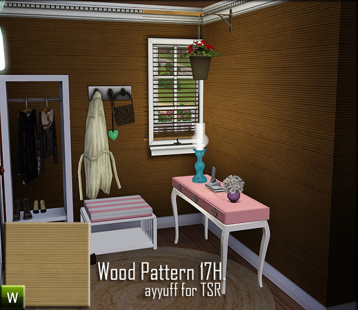 Sims 3 — Wood Pattern17H. by ayyuff — re-colorable wood pattern