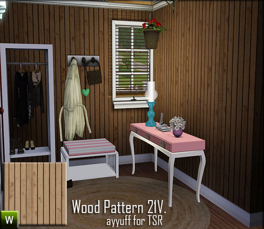 Sims 3 — Wood Pattern21V. by ayyuff — re-colorable wood pattern