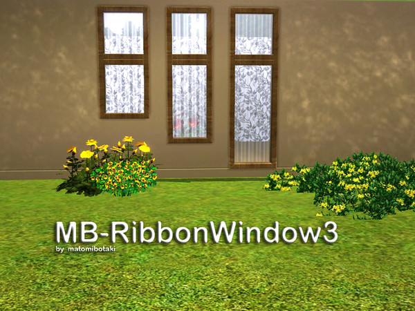 Sims 3 — MB-RibbonWindow3 by matomibotaki — MB-RibbonWindow3 by matomibotaki, 3 windows in one with different high, new