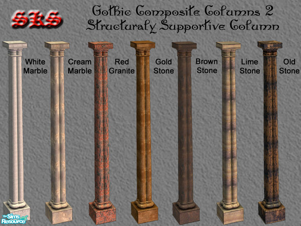 Sims 2 — Gothic Composite Column 2 Set - Structural Column by 71robert13 — 2 story Gothic Composite column featuring