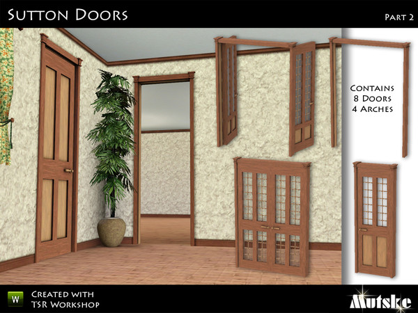 Sims 3 — Sutton Doors Part 2 by Mutske — Need some nice doors for a country look? Or do you want a more Vintage style?