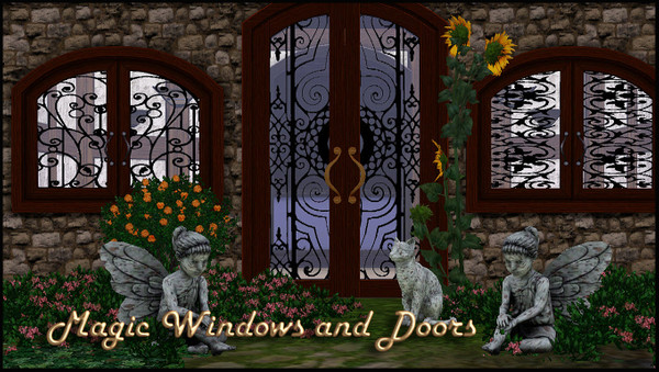 Sims 3 — MAGIC WINDOWS AND DOORS by abuk0 — put a little bit magic in your sims home with these windows and doors