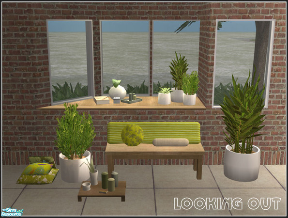 Sims 2 — Looking out by mirake — Plants on a windowsil, that\'s what it\'s all about really ;) 