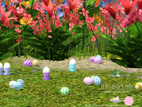 Sims 3 — The Egg Set by DOT — The Egg Set 6 Meshes, 2 Lamp Candle Egg Lamps, 4 Deco Eggs by DOT of The Sims Resource. See