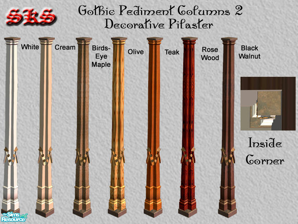 Sims 2 — Gothic Square Composite Columns-Pediment set 2 Inner Corner by 71robert13 — Based on columns from the Tomb of
