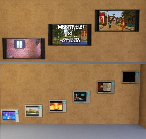 Sims 3 — Adjustable TVs by TheNinthWave — Now you can move your EA wall TVs up and down the wall like paintings by right