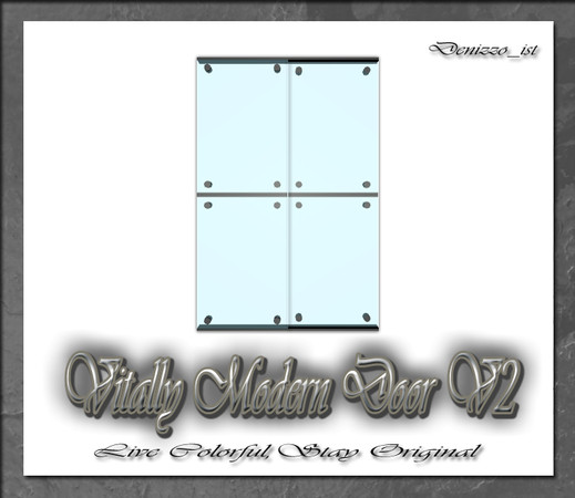 Sims 3 — Vitally Modern Door V2 by denizzo_ist — 12 New Meshes Vitally Modern Window and Door Set 2 Recolorable parts I